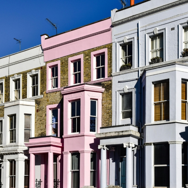 A row of adjoining properties